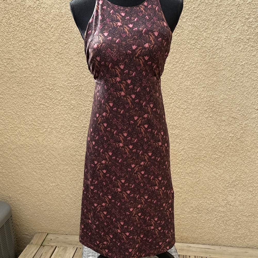 Title Nine Women's Dress - Brown and Pink Pattern